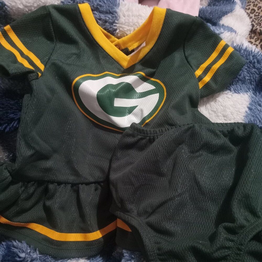Infant girls Green Bay Packers Dress with Bloomers
